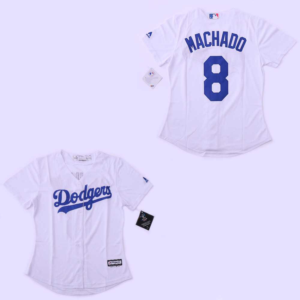 Women Dodgers 8 Manny Machado White Cool Base Jersey,We sell and wholesale Women Dodgers 8 Manny Machado White Cool Base Jersey on line form chian!